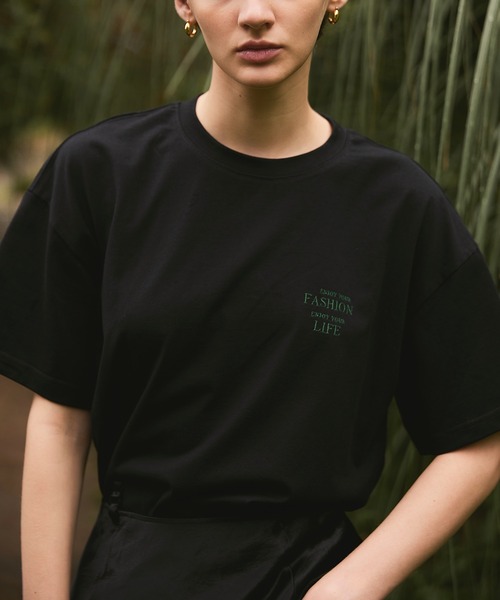 CEL ANSWER（シーイーエルアンサー）の「オーガニックコットンメッセージTシャツ（Tシャツ/カットソー・レディース・ホワイト/ブラック・FREE）」の11枚目の写真