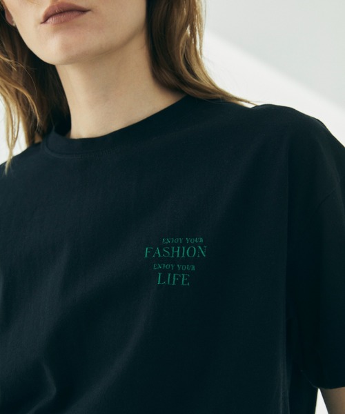 セザンヌ オーガニックコットン コラボ メッセージ Tシャツ Javaジャバコラボ》【sustaina+】大人の抜け感。オーガニック