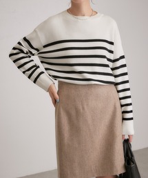 COLLAGE GALLARDAGALANTE | スムースボーダープルオーバー(ニット/セーター)