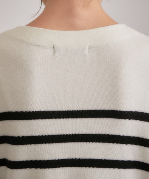 COLLAGE GALLARDAGALANTE（コラージュガリャルダガランテ）の「スムースボーダープルオーバー（ニット/セーター・レディース・ホワイト/ブルー・FREE）」の20枚目の写真