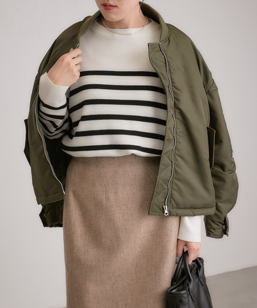 COLLAGE GALLARDAGALANTE（コラージュガリャルダガランテ）の「スムースボーダープルオーバー（ニット/セーター・レディース・ホワイト/ブルー・FREE）」の22枚目の写真