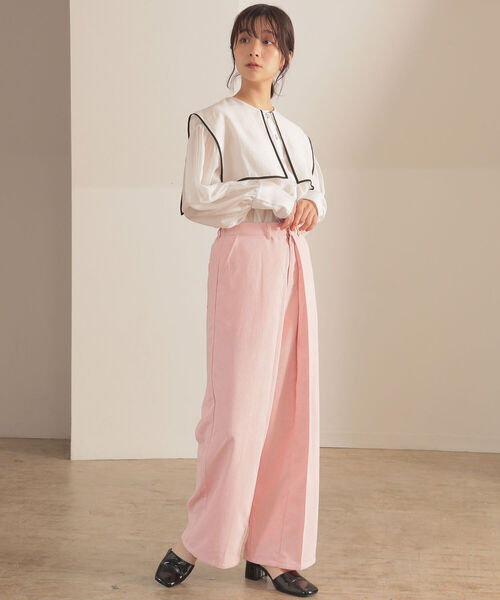 BeAMS DOT（ビームスドット）の「BeAMS DOT / コーデュロイ タックパンツ（その他パンツ・レディース・ベージュ/ピンク/ライトブラウン・FREE）」の18枚目の写真