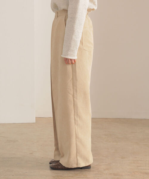 BeAMS DOT（ビームスドット）の「BeAMS DOT / コーデュロイ タックパンツ（その他パンツ・レディース・ベージュ/ピンク/ライトブラウン・FREE）」の8枚目の写真