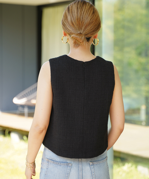 Deuxieme Classe（ドゥーズィエムクラス）の「【AGMES/アグメス】 LARGE DOUBLE RIDGE HOOPS ピアス（両耳）（ピアス（両耳用）・レディース・ゴールド・FREE）」の10枚目の写真