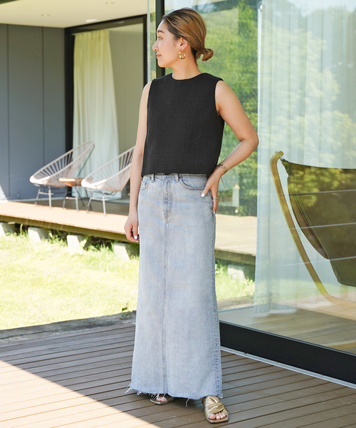 Deuxieme Classe（ドゥーズィエムクラス）の「【AGMES/アグメス】 LARGE DOUBLE RIDGE HOOPS ピアス（両耳）（ピアス（両耳用）・レディース・ゴールド・FREE）」の18枚目の写真
