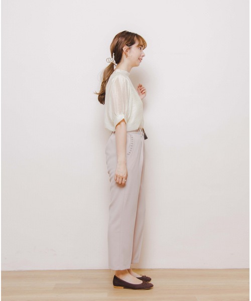 flower（フラワー）の「スモーキーテーパードパンツ（スラックス・レディース・ブラウン/ベージュ・FREE）」の11枚目の写真
