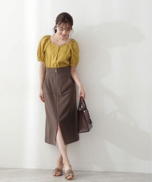 PROPORTION BODY DRESSING（プロポーションボディドレッシング）の「スクエアボリュームスリーブブラウス（シャツ/ブラウス・レディース・ブラック/イエロー/ホワイト系その他・FREE）」の11枚目の写真