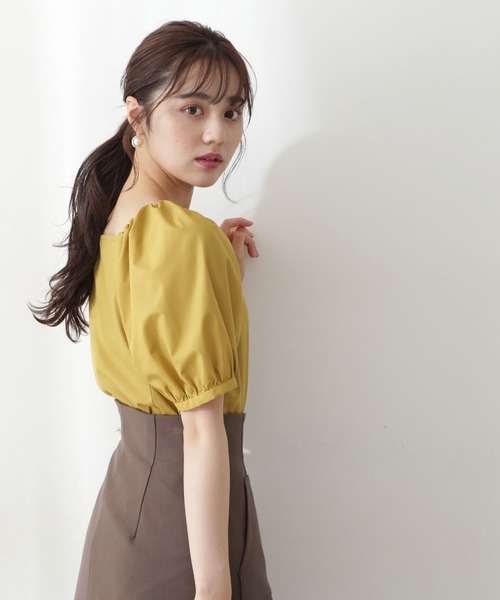 PROPORTION BODY DRESSING（プロポーションボディドレッシング）の「スクエアボリュームスリーブブラウス（シャツ/ブラウス・レディース・ブラック/イエロー/ホワイト系その他・FREE）」の12枚目の写真