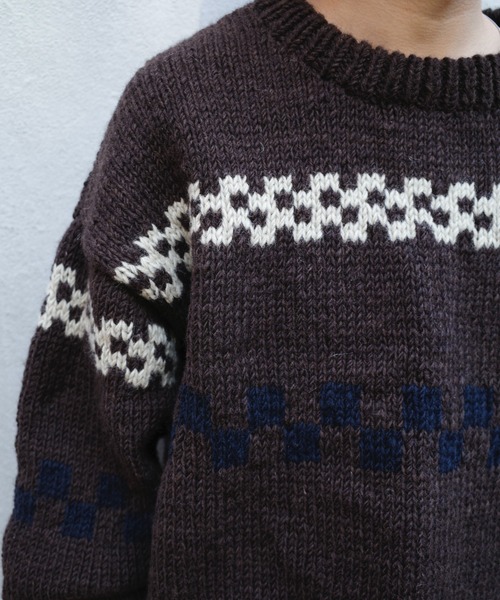 Sourcream(サワークリーム)の「【Sourcream/サワークリーム】カウチンクルー(ニット/セーター・メンズ・グレー/ブラック/ブラウン・FREE)」の19枚目の写真