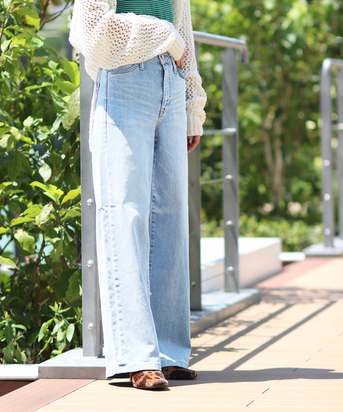 SOMETHING（サムシング）の「【SOMETHING/サムシング】lisa wide（デニムパンツ・レディース・ブルー/マスタード・36/34）」の2枚目の写真