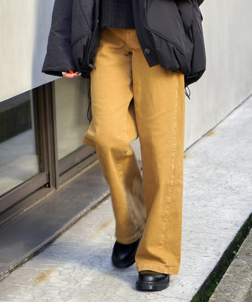 SOMETHING（サムシング）の「【SOMETHING/サムシング】lisa wide（デニムパンツ・レディース・ブルー/マスタード・36/34）」の7枚目の写真