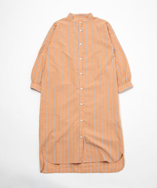 coen（コーエン）の「バンドカラーシャツワンピース（シャツワンピース・キッズ・オレンジ/ケリー・140/130/110/150/120/100）」の11枚目の写真