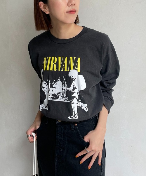 CAPRICIEUX LE'MAGE(カプリシューレマージュ)の「【GOOD ROCK SPEED】NIRVANAロンT(Tシャツ/カットソー・レディース・ブラック・FREE)」の2枚目の写真