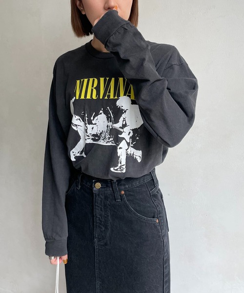 CAPRICIEUX LE'MAGE(カプリシューレマージュ)の「【GOOD ROCK SPEED】NIRVANAロンT(Tシャツ/カットソー・レディース・ブラック・FREE)」の3枚目の写真