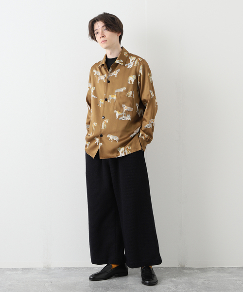 エムズ ブラック　m's braque 　総柄長袖シャツ m's braque / 総柄シャツ《ESTNATION EXCLUSIVE》｜ESTNATION