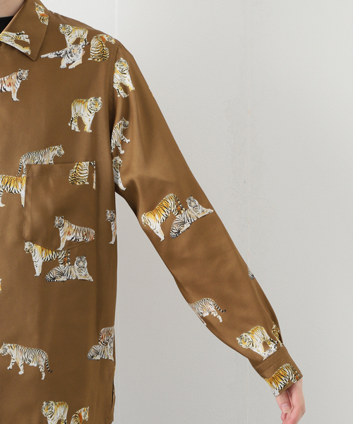エムズ ブラック　m's braque 　総柄長袖シャツ m's braque / 総柄シャツ《ESTNATION EXCLUSIVE》｜ESTNATION