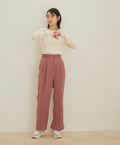 VIS(ビス)の「【洗える】膨れシャーリング調ギャザースリーブトップス(Tシャツ/カットソー・レディース・ブラック/ダークブラウン/ミント/キナリ・FREE)」の20枚目の写真