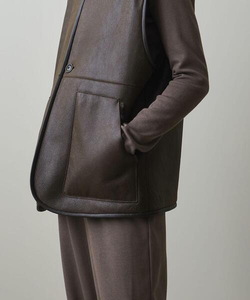 Steven Alan(スティーブンアラン)の「<Steven Alan>MERINO MOUTON VEST/ムートンベスト(ムートンコート・レディース・ダークブラウン・FREE)」の6枚目の写真