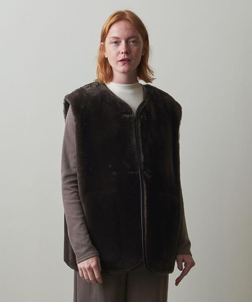 Steven Alan(スティーブンアラン)の「<Steven Alan>MERINO MOUTON VEST/ムートンベスト(ムートンコート・レディース・ダークブラウン・FREE)」の11枚目の写真