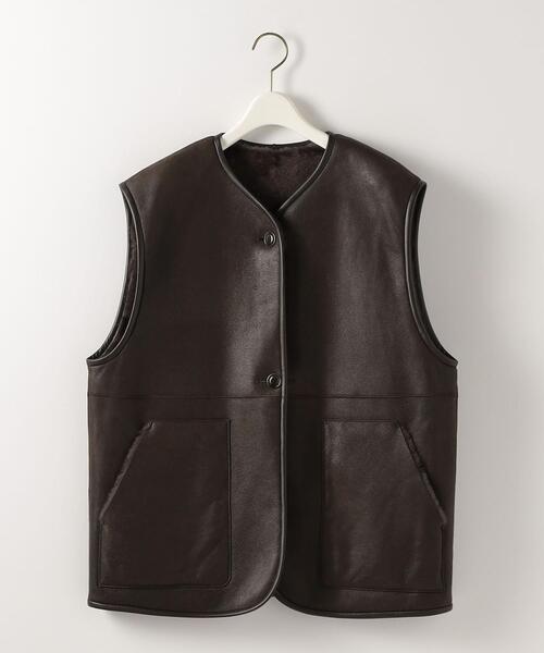 Steven Alan(スティーブンアラン)の「<Steven Alan>MERINO MOUTON VEST/ムートンベスト(ムートンコート・レディース・ダークブラウン・FREE)」の15枚目の写真