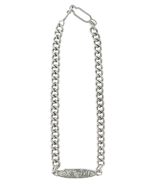 X-girl(エックスガール)の「OVAL LOGO NECKLACE(ネックレス・レディース・シルバー/ゴールド・ONE SIZE)」の6枚目の写真