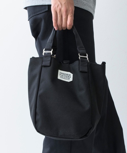 FREDRIK PACKERS（フレドリックパッカーズ）の「【FREDRIK PACKERS】 / フレドリックパッカーズ　MISSION TOTE XS　2WAYミニトート　ショルダー付（ハンドバッグ・レディース・ブラック/ベージュ/グレー/レオパード/オリーブ/マルチ・FREE）」の18枚目の写真