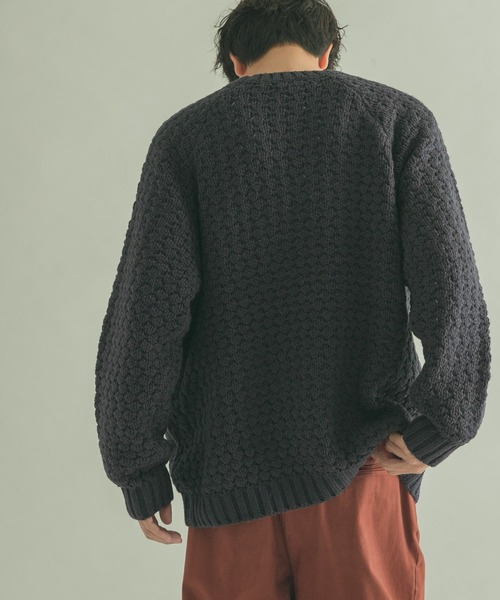 FORK&SPOON(フォークアンドスプーン)の「『ユニセックス』FORK&SPOON 変形カノコニットプルオーバー(ニット/セーター・メンズ・ホワイト系その他/ネイビー/ブラウン系その他・5/4)」の7枚目の写真