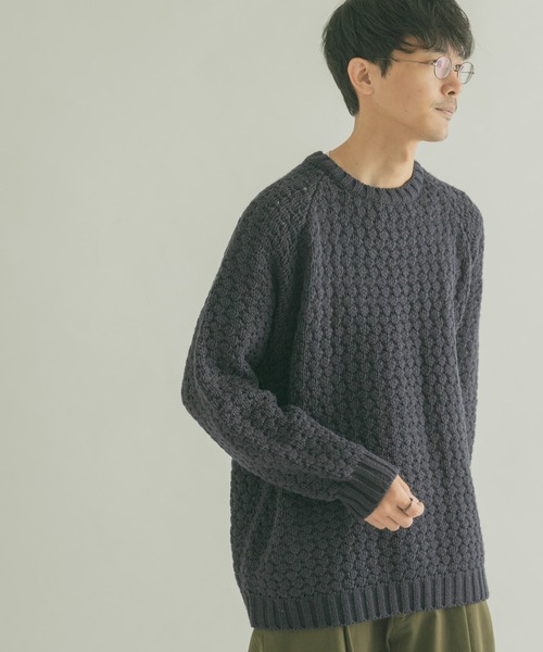 FORK&SPOON(フォークアンドスプーン)の「『ユニセックス』FORK&SPOON 変形カノコニットプルオーバー(ニット/セーター・メンズ・ホワイト系その他/ネイビー/ブラウン系その他・5/4)」の12枚目の写真