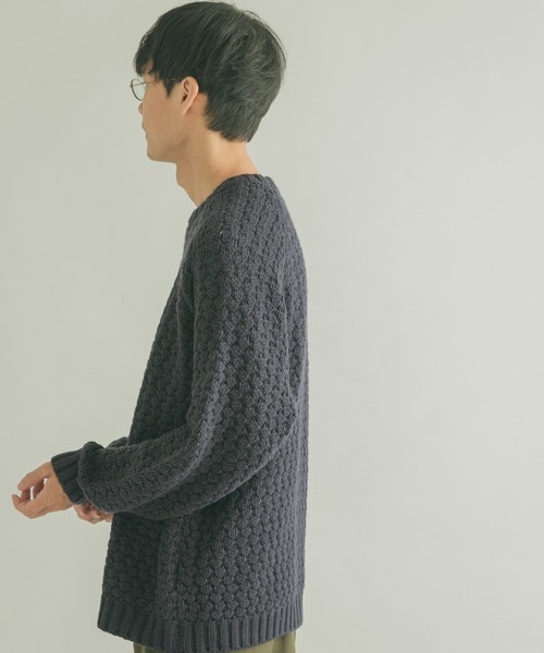 FORK&SPOON(フォークアンドスプーン)の「『ユニセックス』FORK&SPOON 変形カノコニットプルオーバー(ニット/セーター・メンズ・ホワイト系その他/ネイビー/ブラウン系その他・5/4)」の14枚目の写真