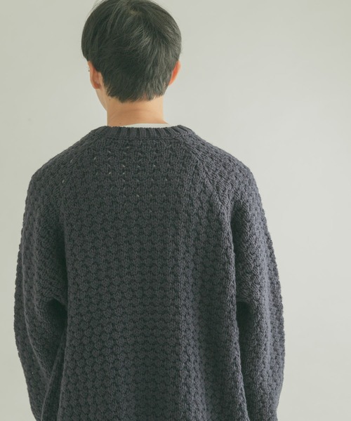 FORK&SPOON(フォークアンドスプーン)の「『ユニセックス』FORK&SPOON 変形カノコニットプルオーバー(ニット/セーター・メンズ・ホワイト系その他/ネイビー/ブラウン系その他・5/4)」の15枚目の写真