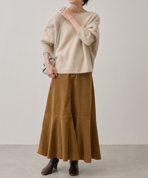 BEARDSLEY(ビアズリー)の「FOXウールドルマンニット(ニット/セーター・レディース・グリーン/アイボリー/ライトグレー/イエロー/ブルー/スカイブルー/ピンク・FREE)」の17枚目の写真