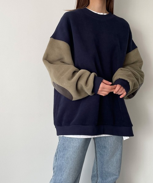 CANAL JEAN choice_cnl エルボーパッチ配色トレーナー choice_cnl エルボーパッチトレーナー」 | CANAL JEAN（キャナル