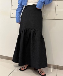 ふくれジャガードギャザースカート