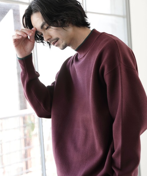 niko and（ニコアンド）の「ダブルジャガードモックネックニット