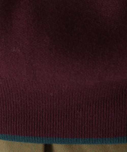 niko and...（ニコアンド）の「ダブルジャガードモックネックニットプルオーバー（ニット/セーター・メンズ・ボルドー/ダークブラウン/ブラック/アイボリー・MEDIUM/LARGE）」の12枚目の写真