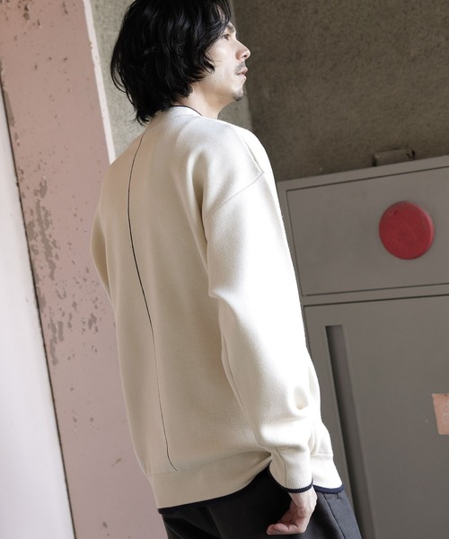 niko and...（ニコアンド）の「ダブルジャガードモックネックニットプルオーバー（ニット/セーター・メンズ・ボルドー/ダークブラウン/ブラック/アイボリー・MEDIUM/LARGE）」の5枚目の写真