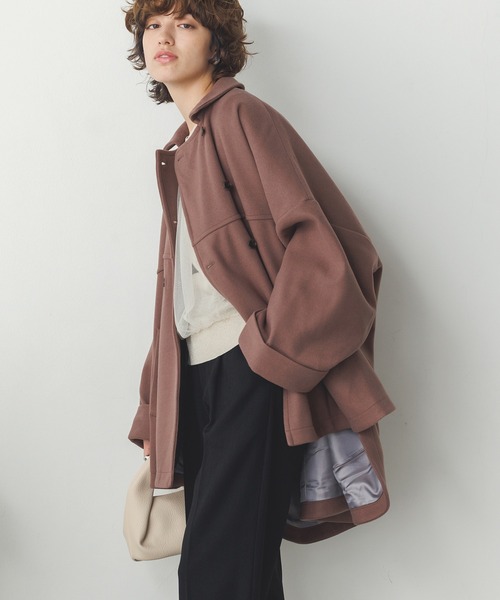 hunch（ハンチ）の「ウールライクメルトンポンチョコート（ポンチョ