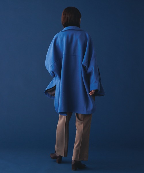 hunch（ハンチ）の「ウールライクメルトンポンチョコート（ポンチョ