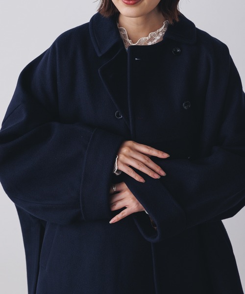 hunch（ハンチ）の「ウールライクメルトンポンチョコート（ポンチョ