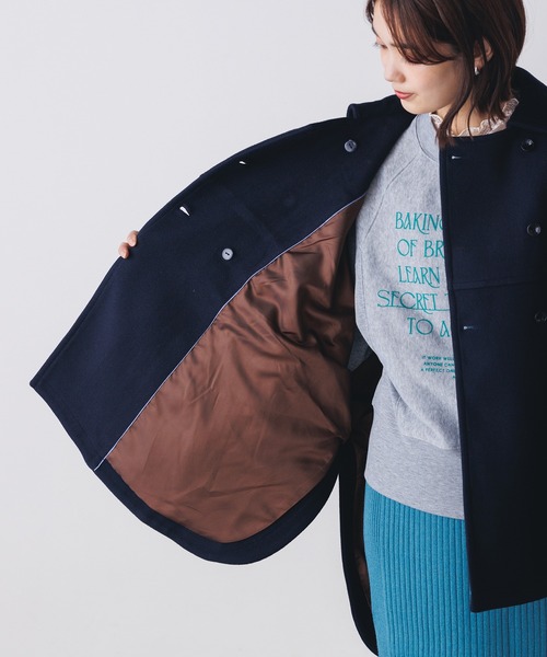 hunch（ハンチ）の「ウールライクメルトンポンチョコート（ポンチョ