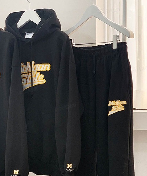 Dalfwin(ダールフィン)の「2023AW 秋冬新作 韓国ファッション スウェット セット レディース【上下セット】Michiganロゴセットアップ パーカー スウェットパンツ トレーナー スウェットパンツ ジャージ(ルームウェア/パジャマ・レディース・ブラック/グリーン/グレー・FREE)」の14枚目の写真