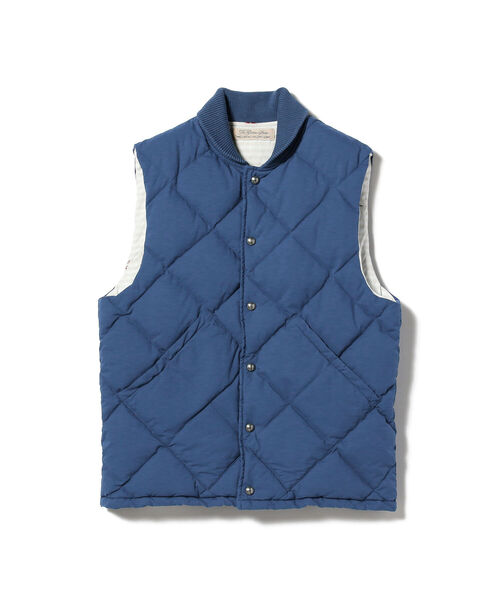 REMI RELIEF(レミレリーフ)の「REMI RELIEF × BEAMS PLUS / 別注 Down Vest(ベスト・メンズ・ブルー/オレンジ・SMALL/MEDIUM/LARGE/X-LARGE)」の11枚目の写真
