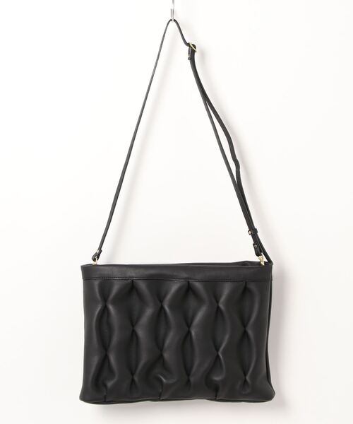 perche（ペルケ）の「ペルケ perche / 牛革タックボンディング調クラッチショルダー（クラッチバッグ・レディース・パープル/ブラック/シルバー・FREE）」の4枚目の写真