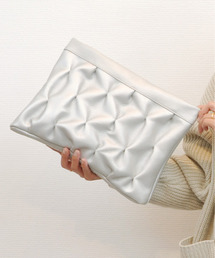 perche | ペルケ perche / 牛革タックボンディング調クラッチショルダー(クラッチバッグ)