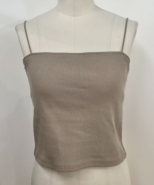 BABYLONE(バビロン)の「ベアテレコパット付きキャミソール(キャミソール・レディース・ブラック/サンドグレー/オフホワイト・フリー)」の1枚目の写真