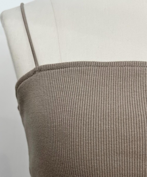 BABYLONE(バビロン)の「ベアテレコパット付きキャミソール(キャミソール・レディース・ブラック/サンドグレー/オフホワイト・フリー)」の8枚目の写真