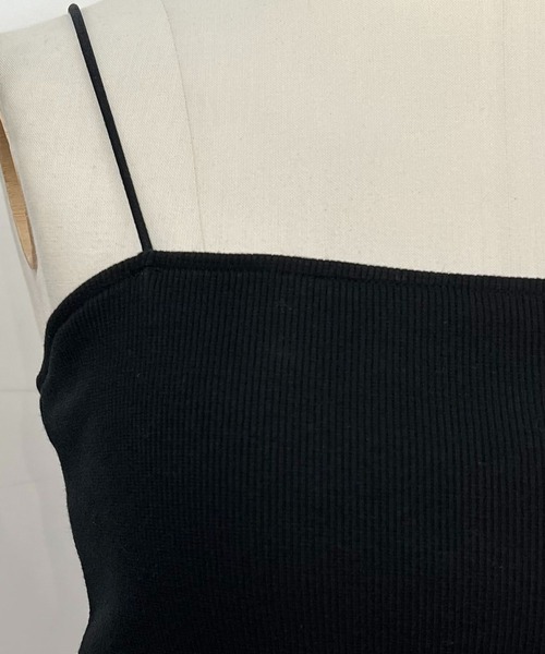 BABYLONE(バビロン)の「ベアテレコパット付きキャミソール(キャミソール・レディース・ブラック/サンドグレー/オフホワイト・フリー)」の9枚目の写真