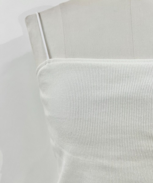 BABYLONE(バビロン)の「ベアテレコパット付きキャミソール(キャミソール・レディース・ブラック/サンドグレー/オフホワイト・フリー)」の13枚目の写真