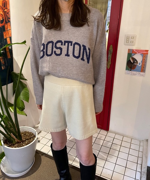 LE MORE（リモア）の「ニットショートパンツ（その他パンツ・レディース・アイボリー/ブラック/ベージュ・FREE）」の15枚目の写真