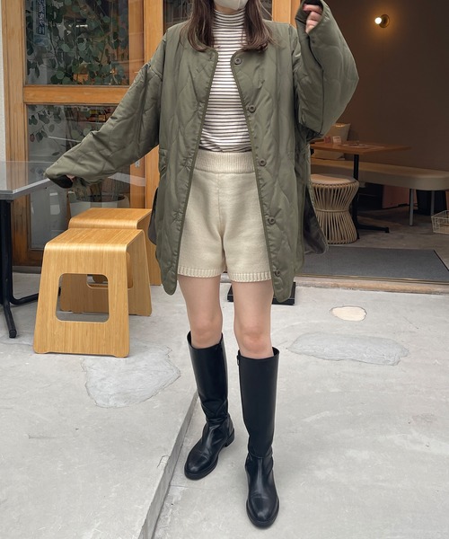 LE MORE（リモア）の「ニットショートパンツ（その他パンツ・レディース・アイボリー/ブラック/ベージュ・FREE）」の19枚目の写真